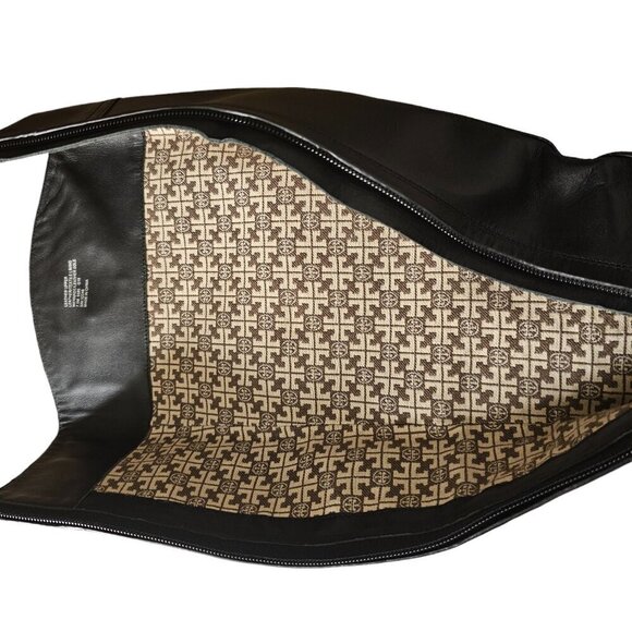 Tory Burch Ashlynn Black Leather Knee High Riding Boots 7.5M - Picture 10 of 15